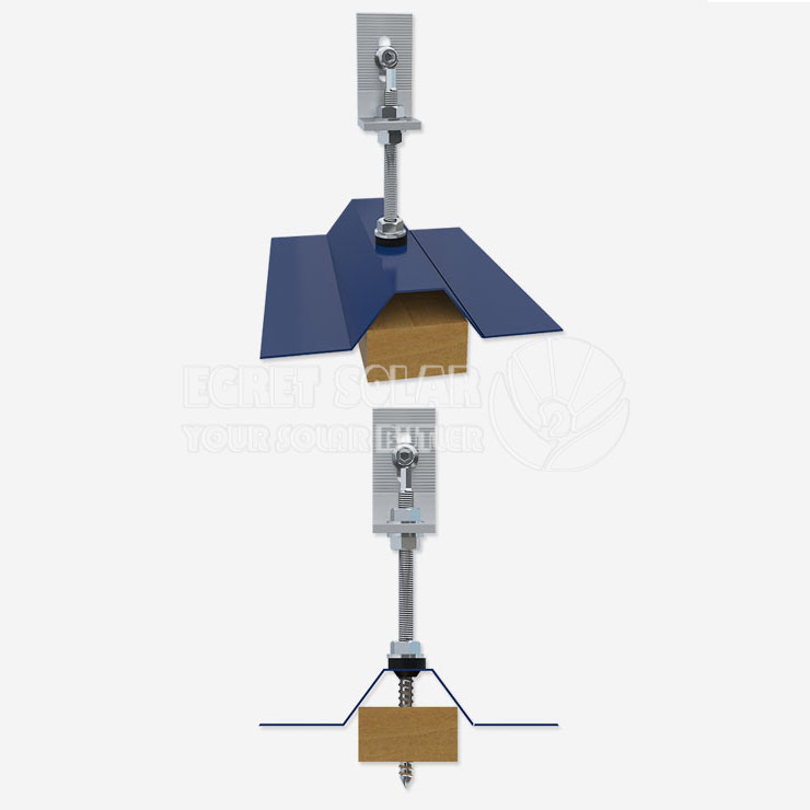 Bolt Crochta L-chosa Gréine do Mhiotal roctha nó Bileog Trapezoidal